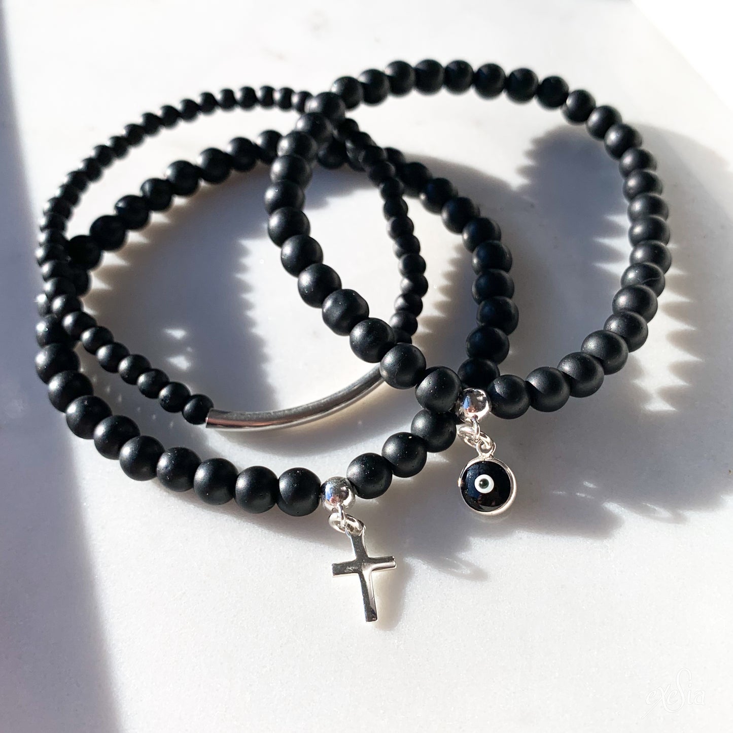 Adonis Silver Blackstone Bracelet