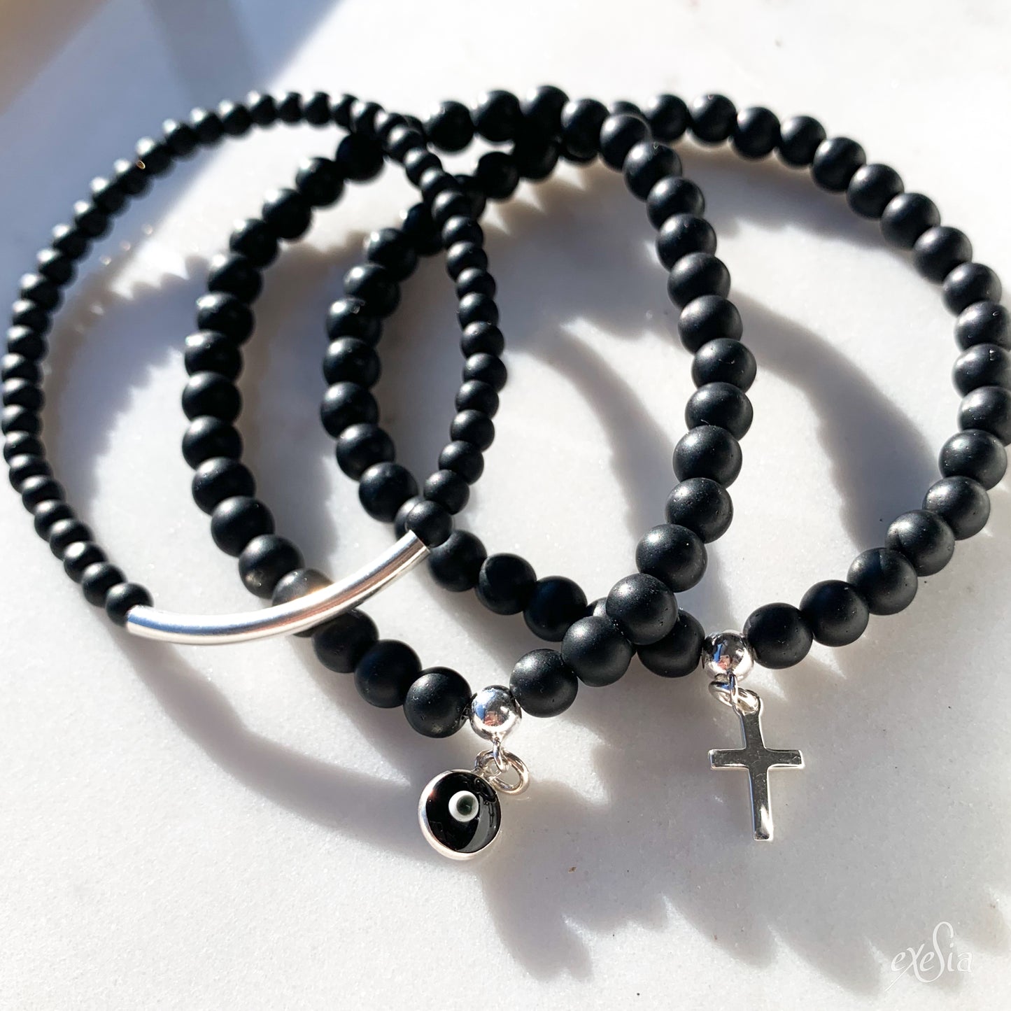 Adonis Silver Blackstone Bracelet