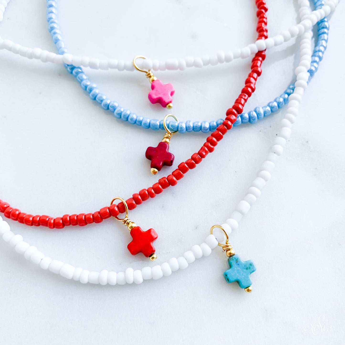 Red Summer Seed Bead Choker