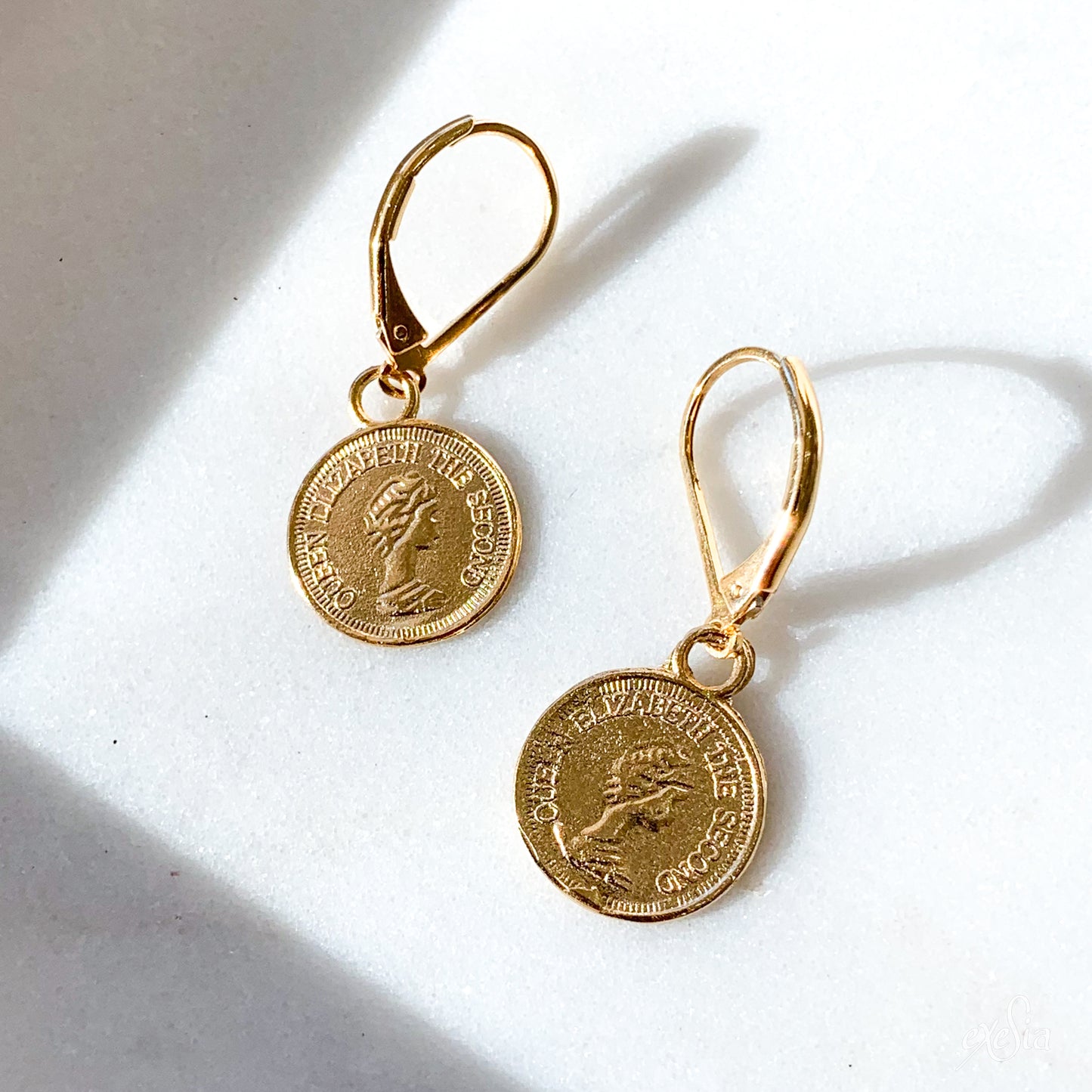 Gold Coin Earrings