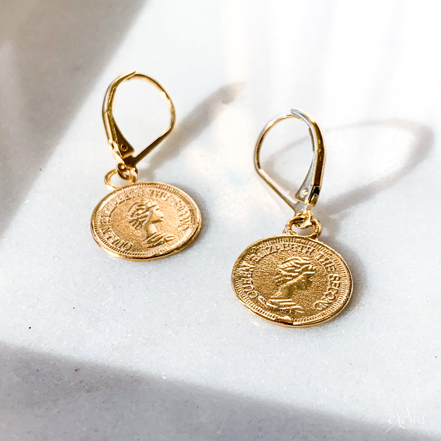 Gold Coin Earrings