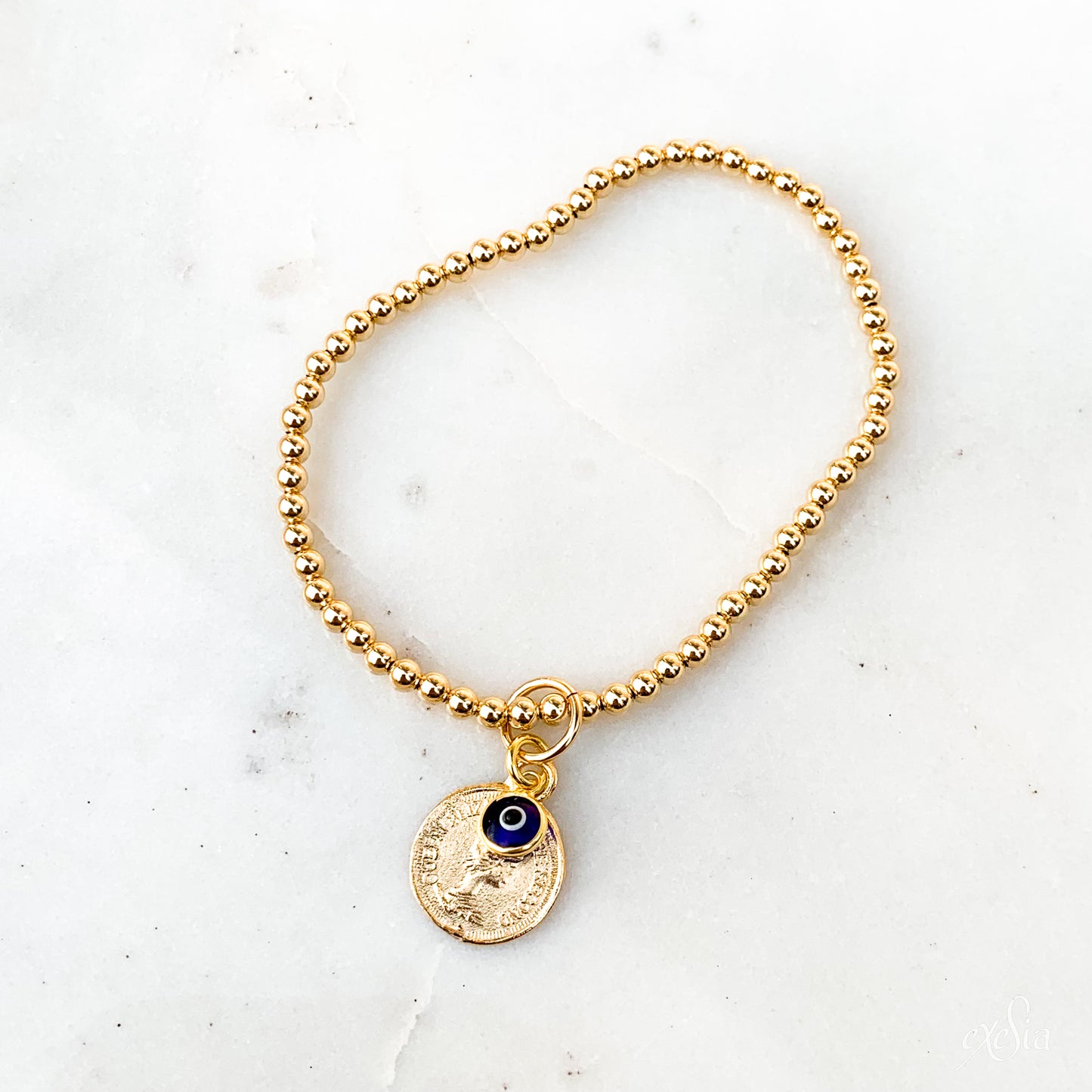 Gold Coin Mati Bracelet