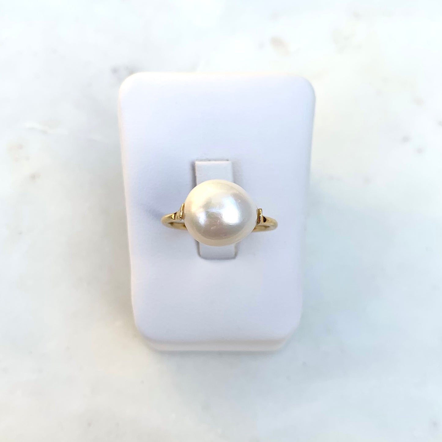 Freshwater Pearl Solitaire Ring