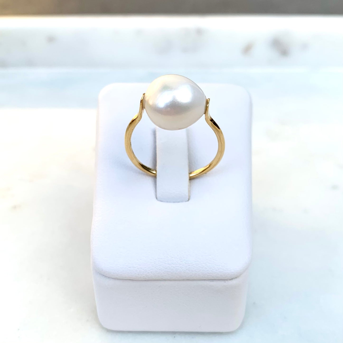 Freshwater Pearl Solitaire Ring