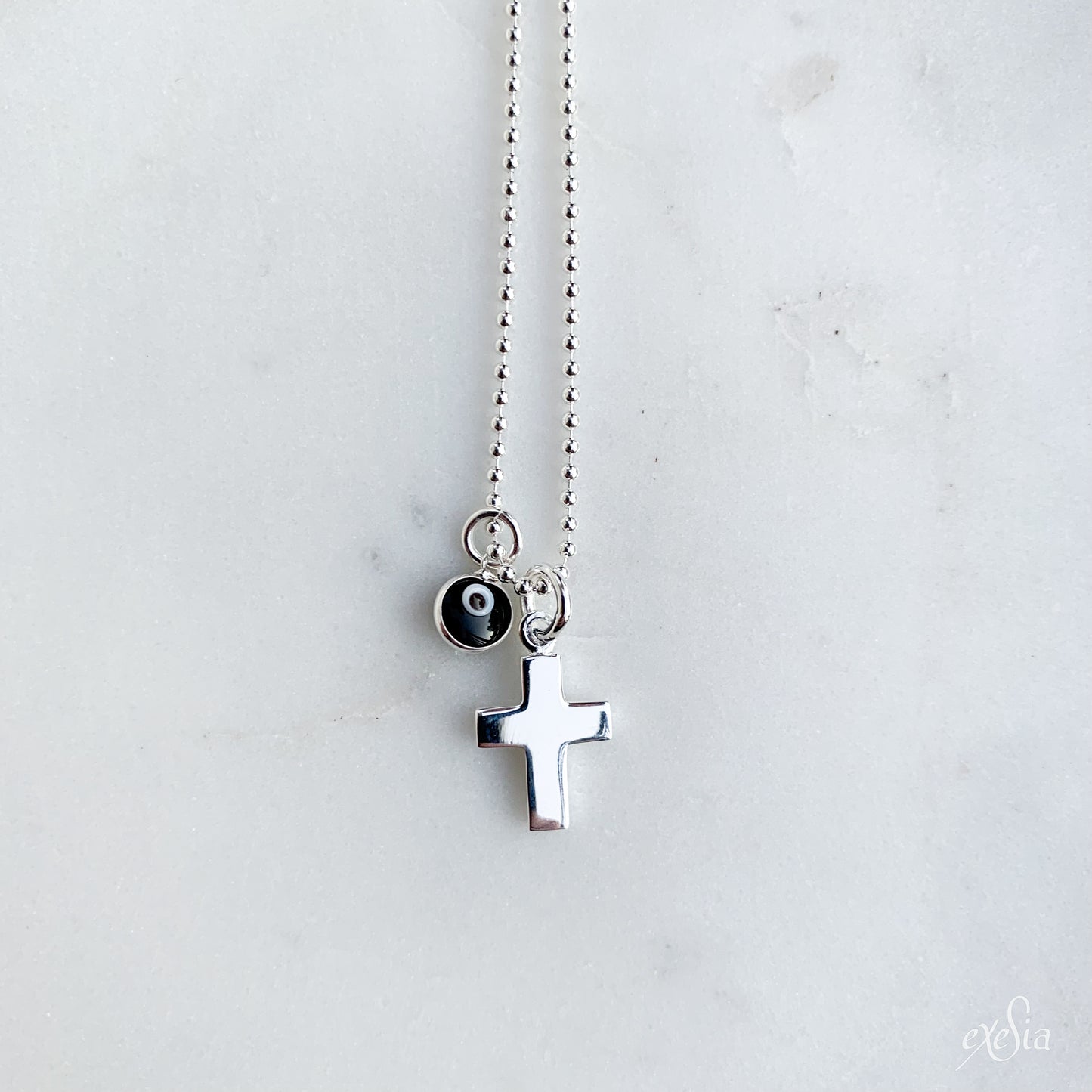 Kids Sterling Silver Mati-Cross Necklace