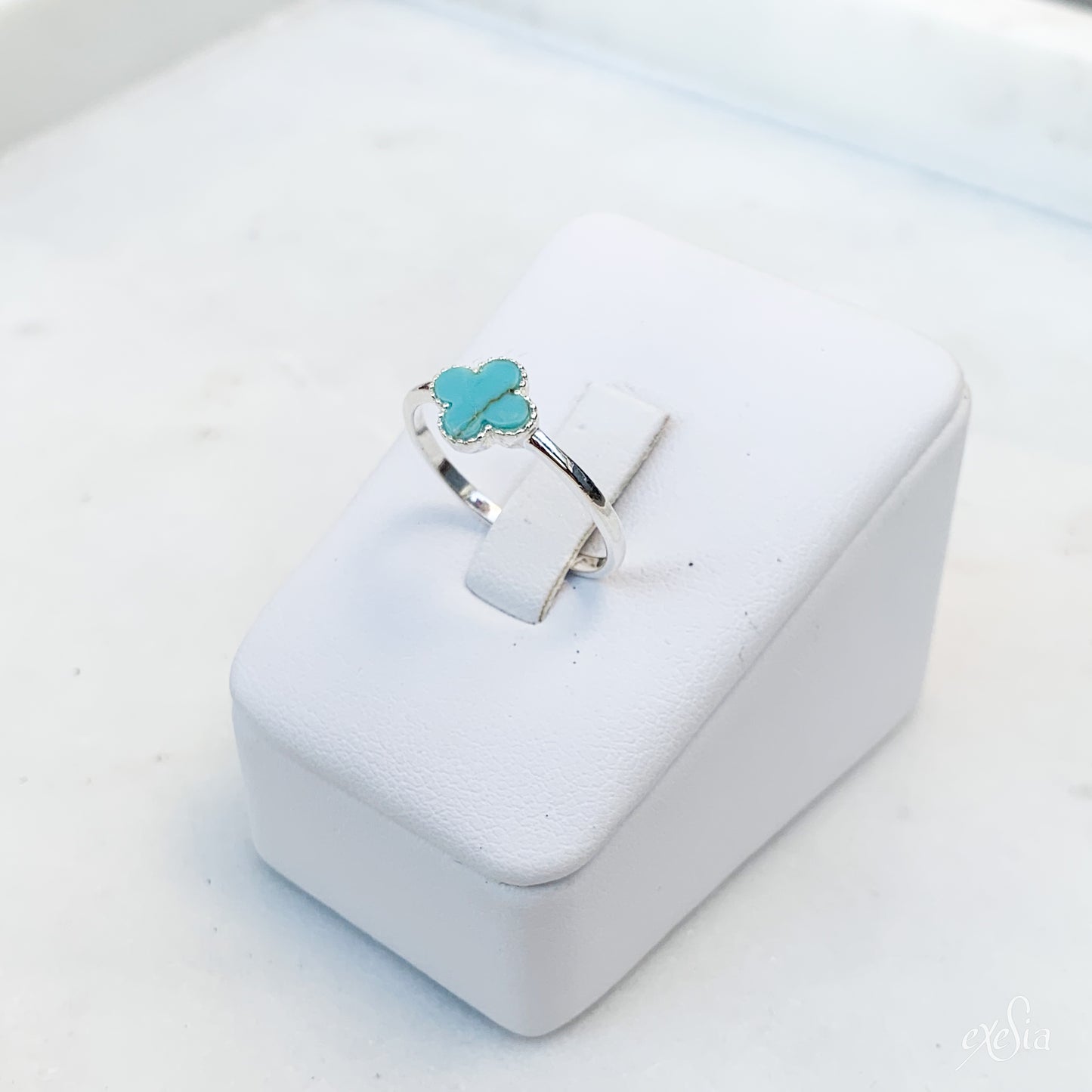 Turquoise Clover Ring