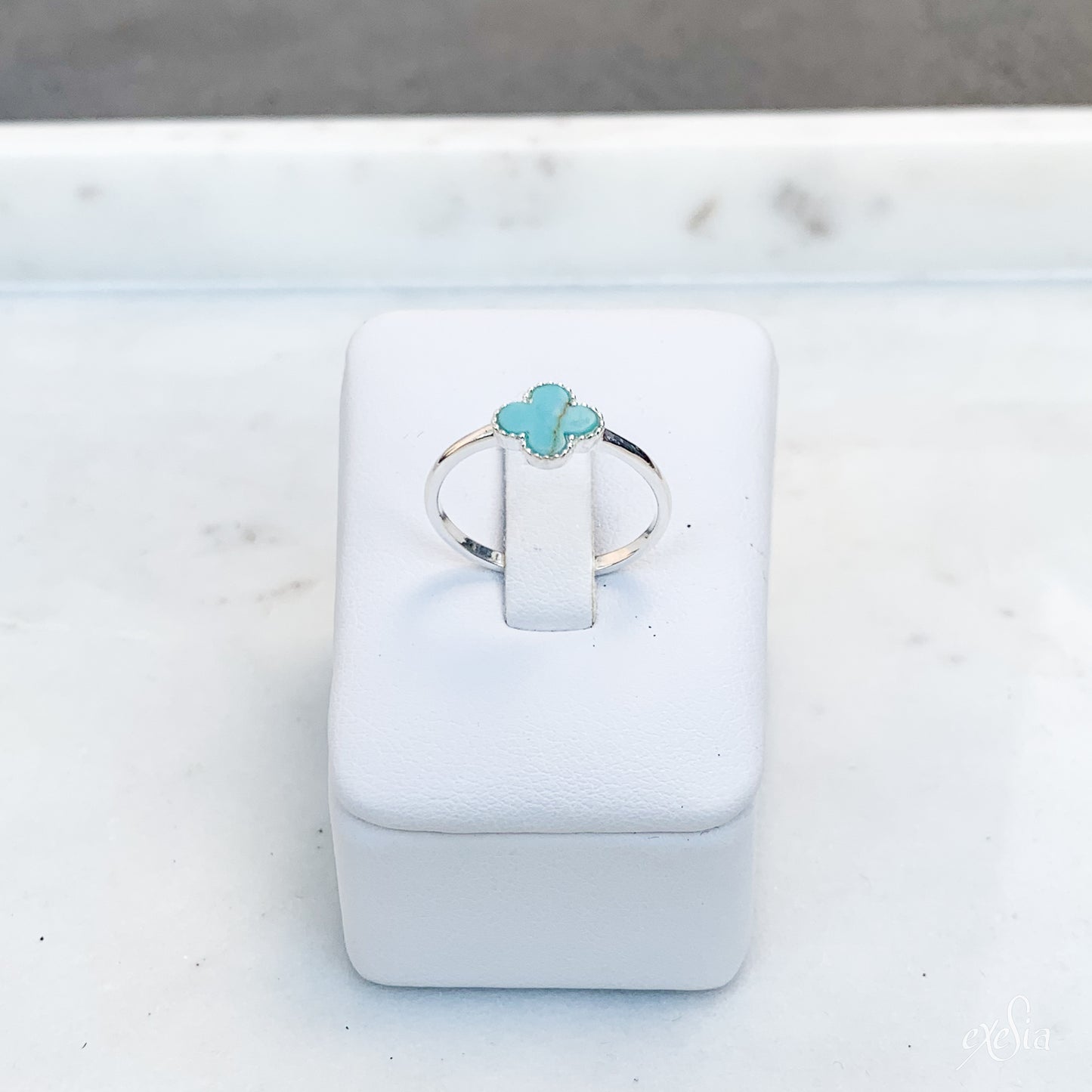 Turquoise Clover Ring