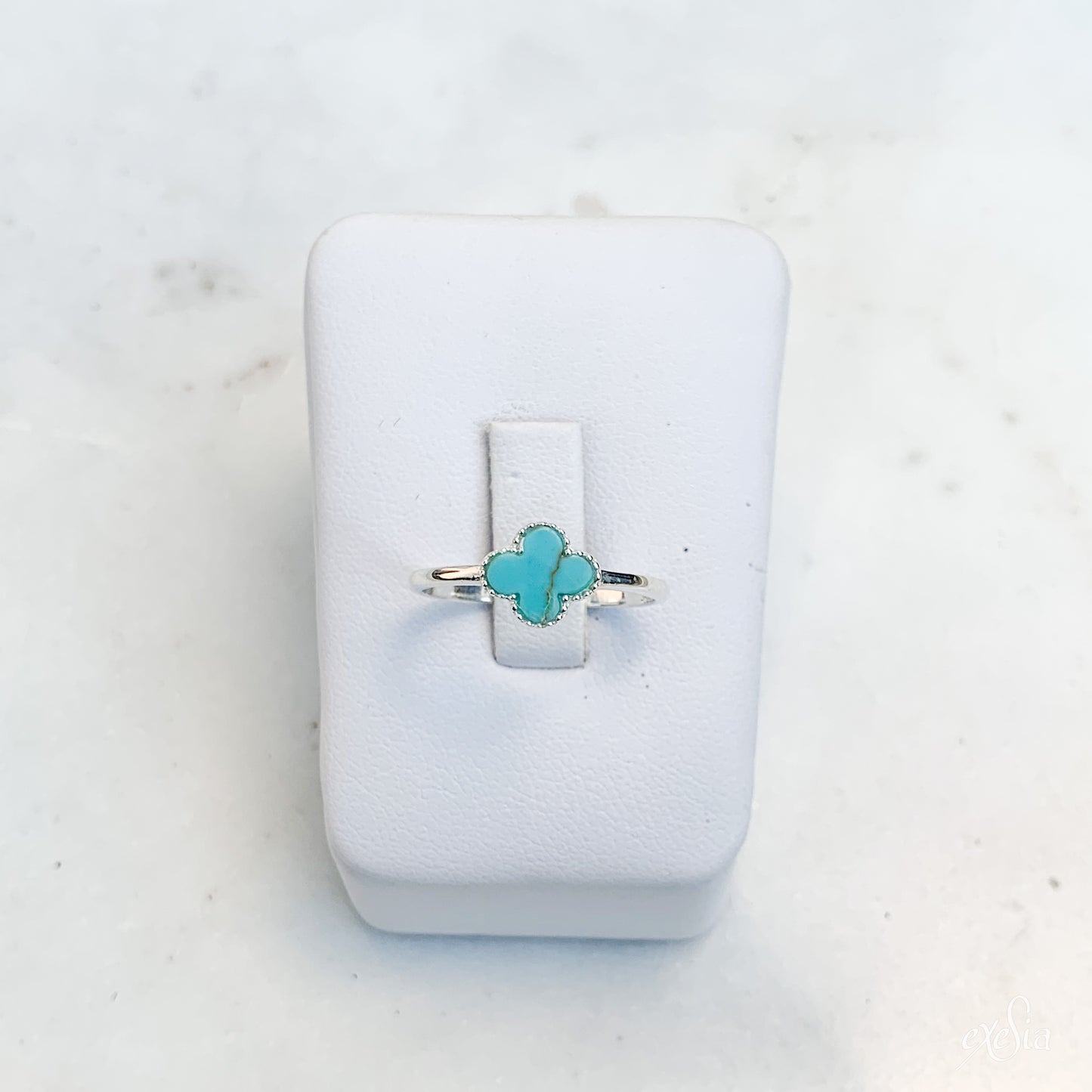 Turquoise Clover Ring