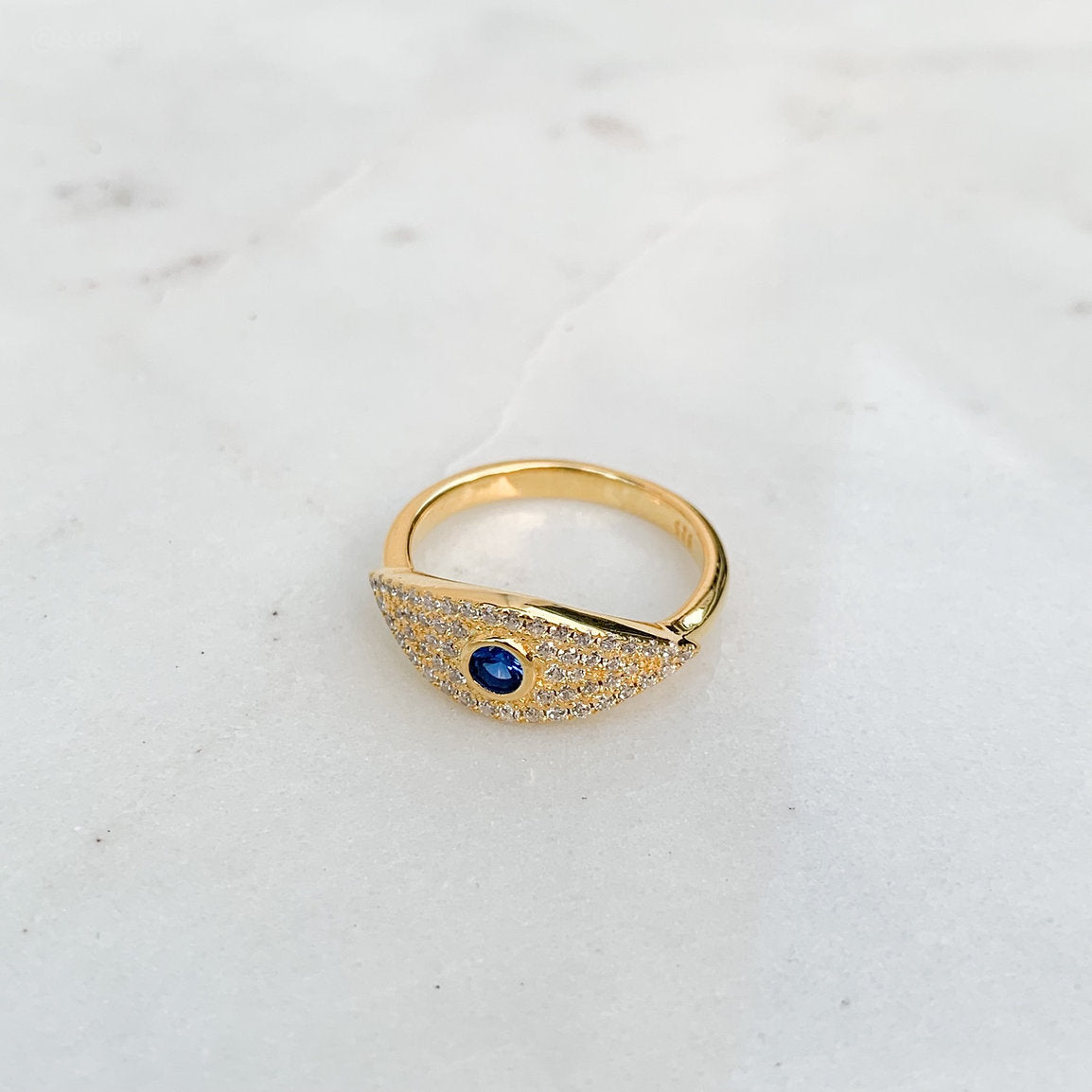 CZ Almond Eye Ring