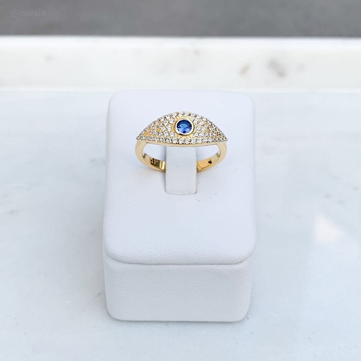 CZ Almond Eye Ring