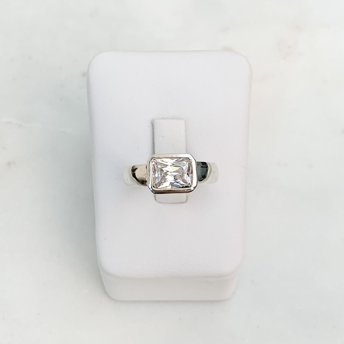 Rectangle CZ Ring