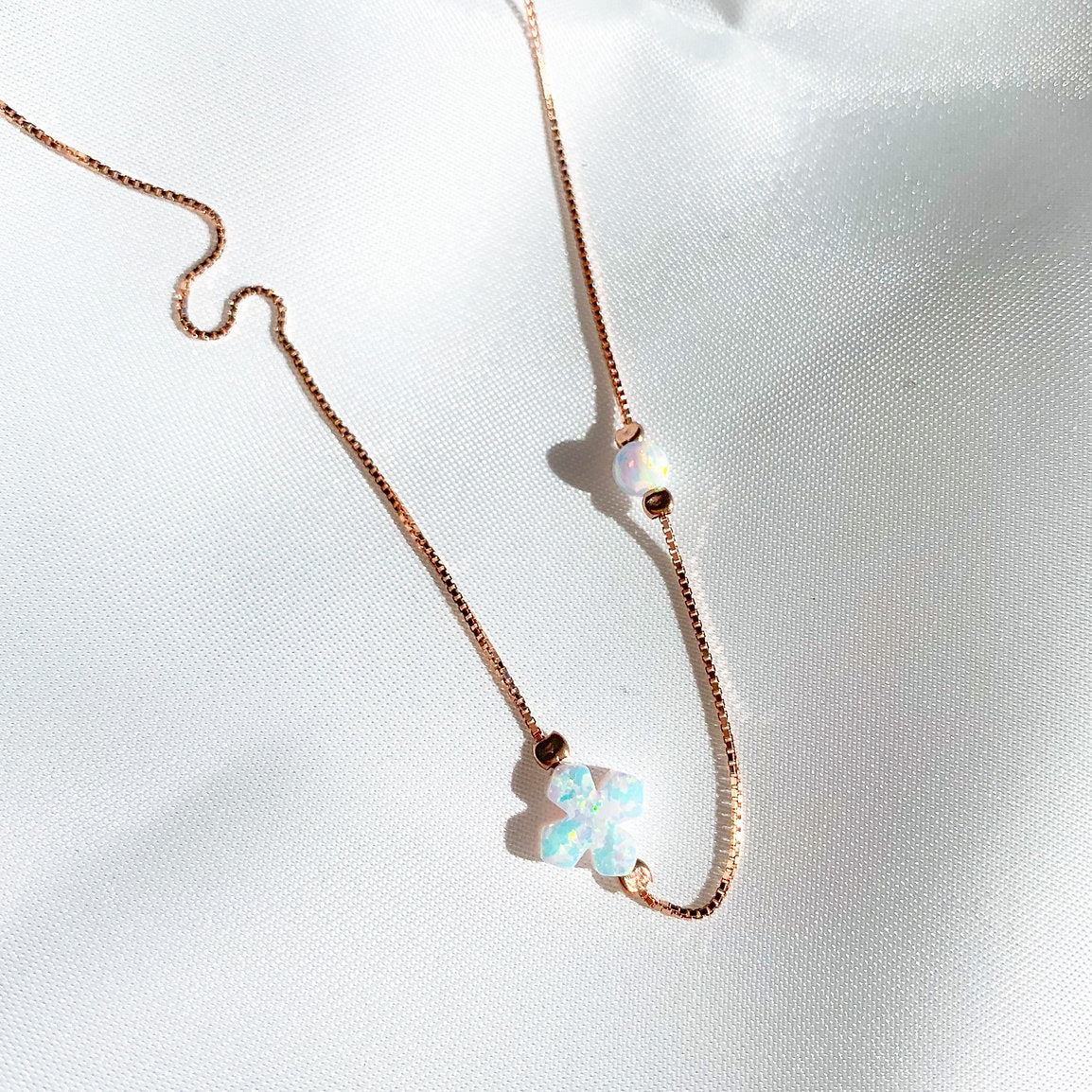 Limnos Opalite Cross-Bead Choker