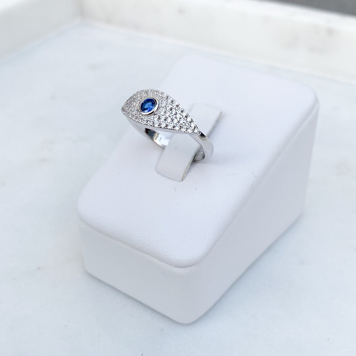 CZ Almond Eye Ring