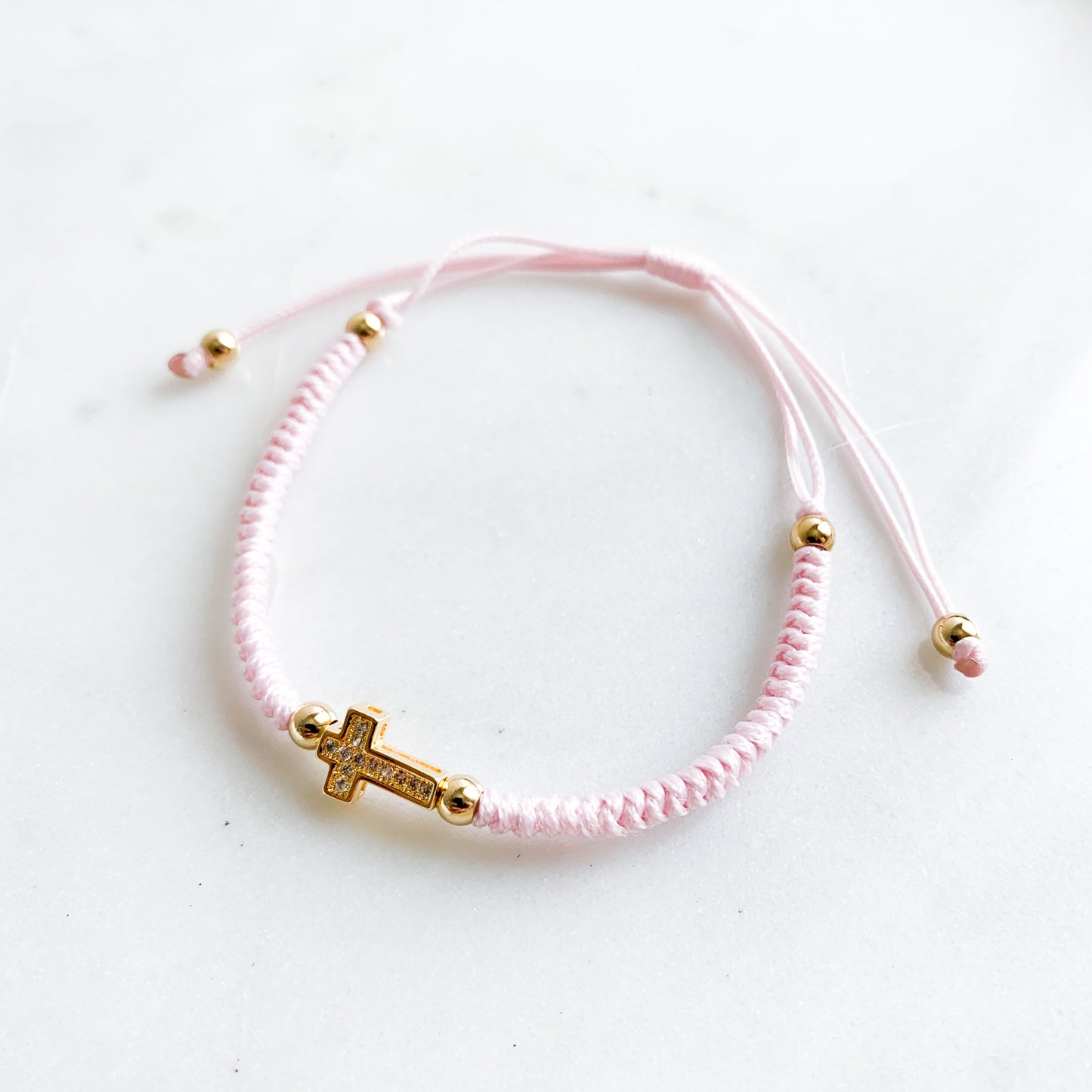 Sparkle Cross Cord Bracelet