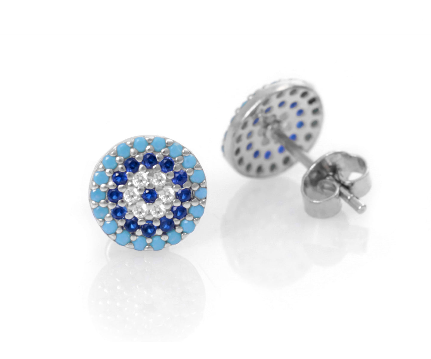 Turquoise Mati CZ Studs