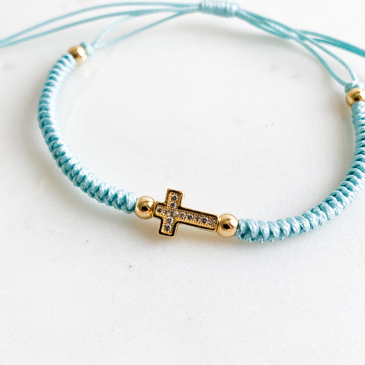 Sparkle Cross Cord Bracelet