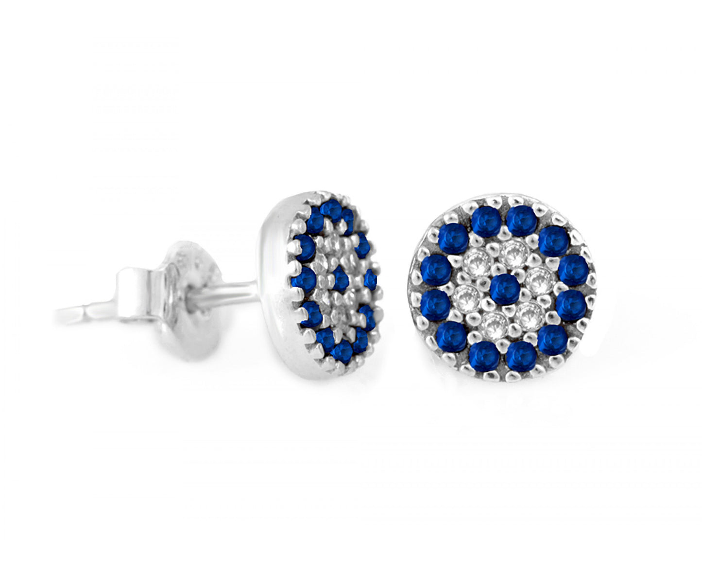 Navy Mati CZ Studs