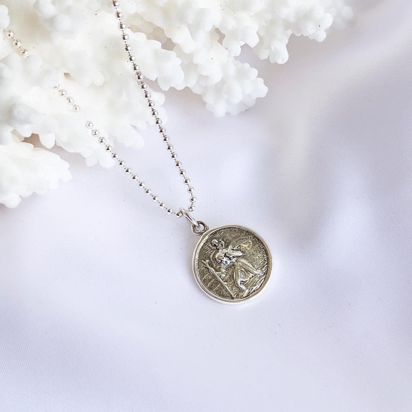 St Christopher Coin Necklace
