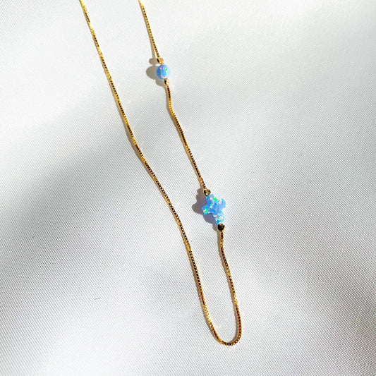 Tinos Opalite Mini Cross-Bead Choker