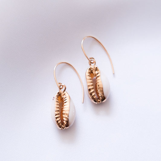 Cowrie Shell Hook Earrings