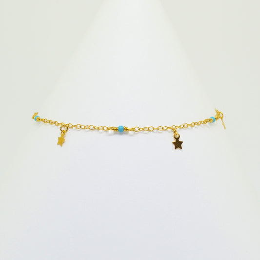 Gold Starry Night Anklet