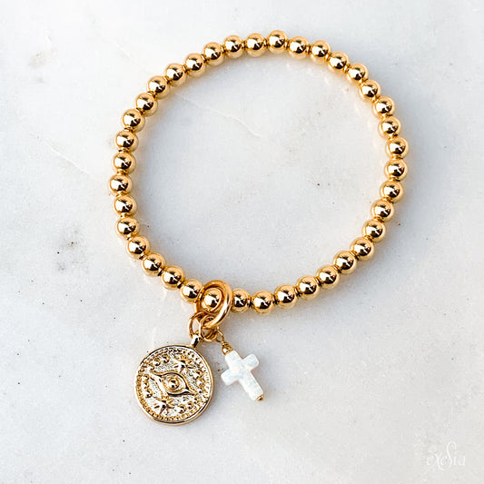 Egyptian Eye Cross Bracelet