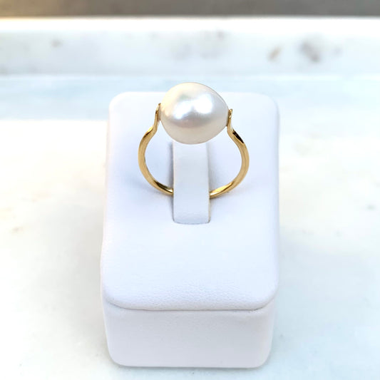 Freshwater Pearl Solitaire Ring