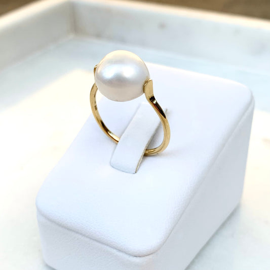 Freshwater Pearl Solitaire Ring