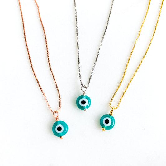 Mini Emerald Eye Necklace