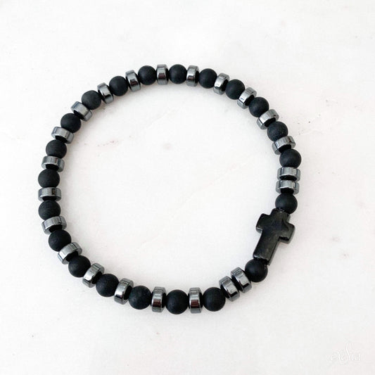 Odysseus Steel Cross Bracelet