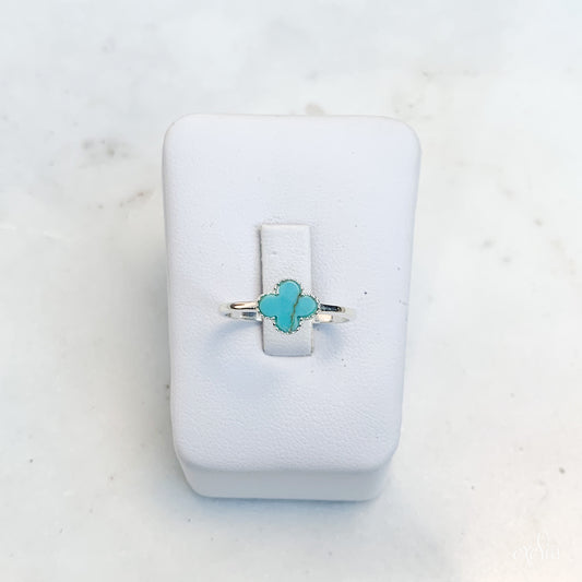 Turquoise Clover Ring