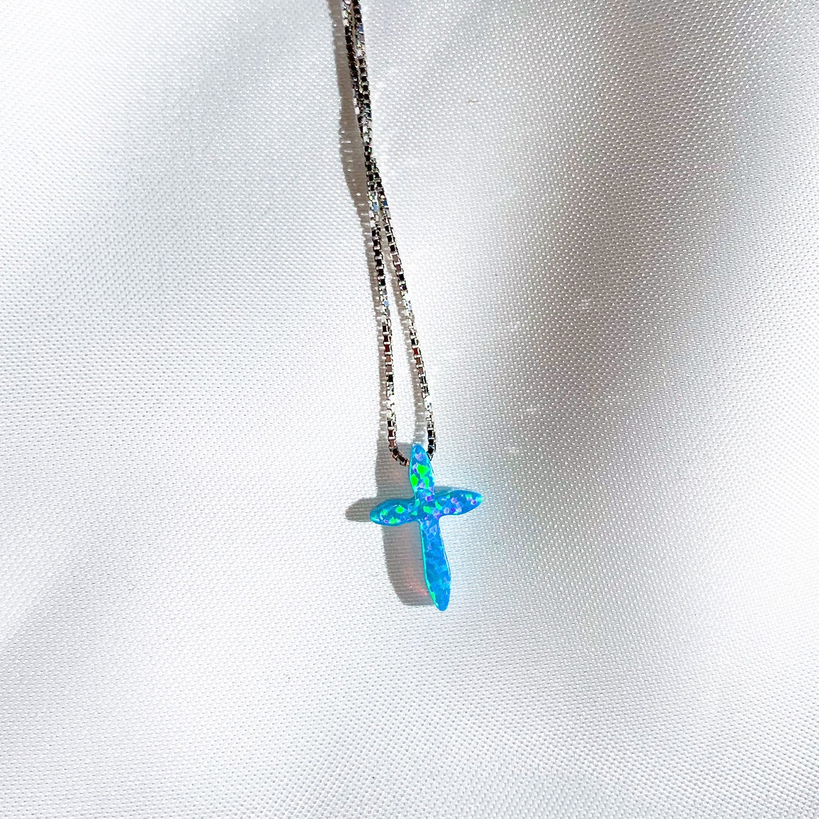 Milos Opalite Cross Necklace