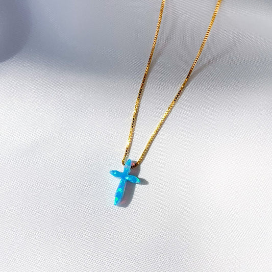 Milos Opalite Cross Necklace