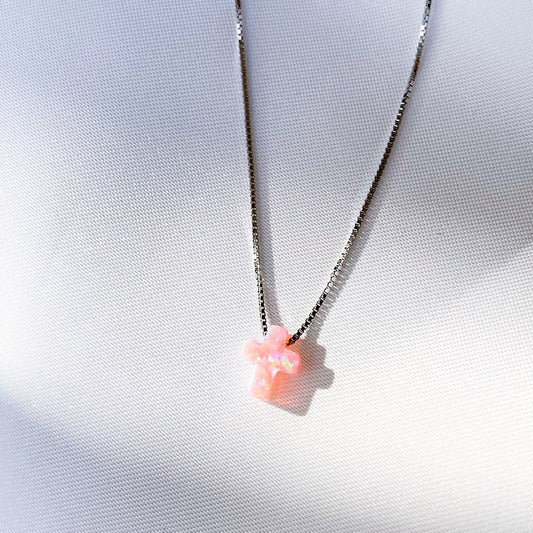 Tinos Opalite Mini Cross Necklace