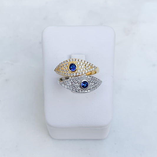 CZ Almond Eye Ring